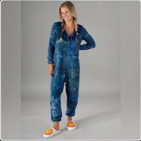 Natural Life Women’s Fleece oversized onesie pajamas - Picture 5 of 6